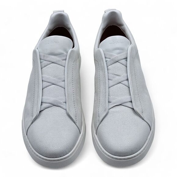 Zegna Triple Stitch Sneakers - Leather - White 12.5US $1150 - Picture 4 of 8